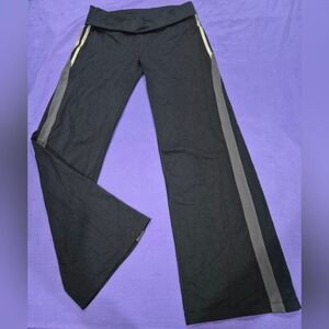 (PH8)Bebe Sport Logo Black/Dark Graphite/Taupe Foldover Pants - M/L.
